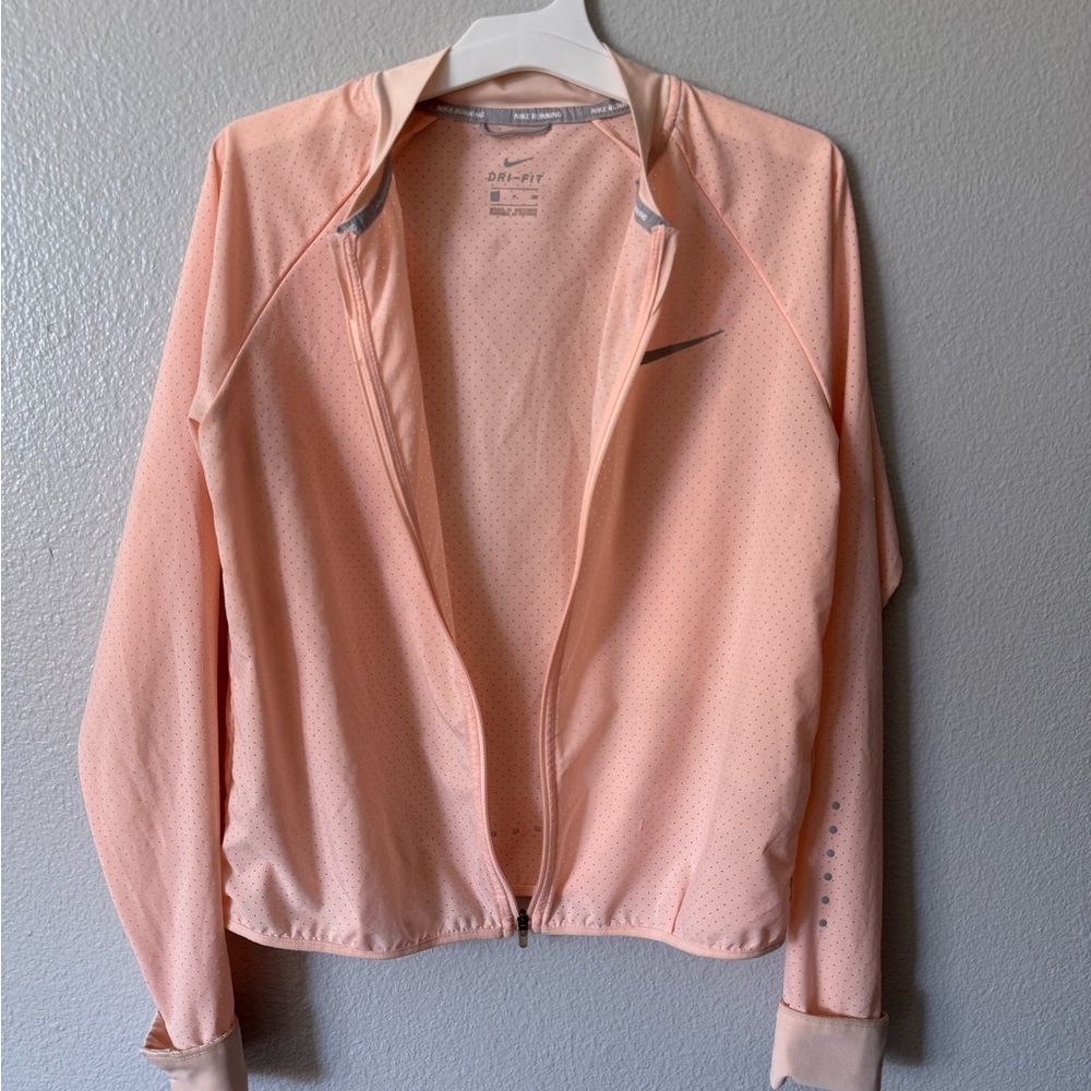 Nike Dri-FIT Pink Lightweight Zip Jacket | Women’s S| Athletic Running Jacket - Picture 4 of 6